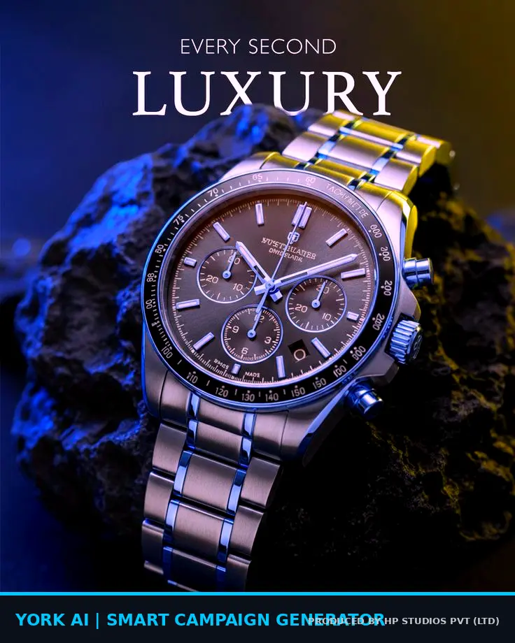 Luxury watch product advertisement generated through York